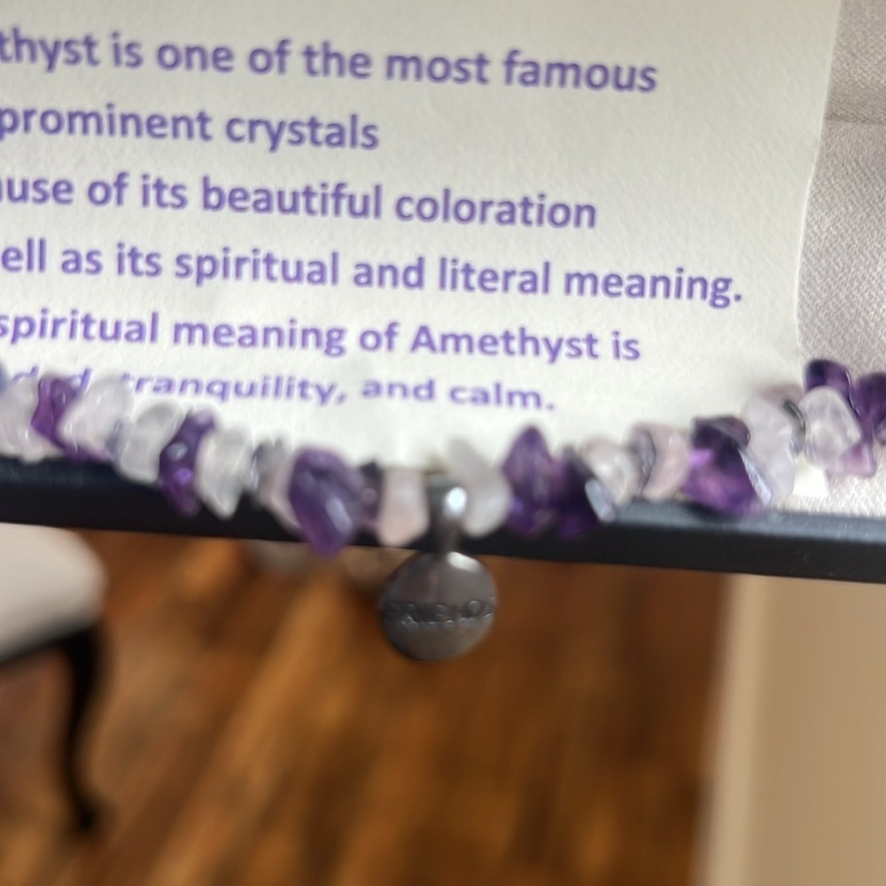 Amethyst crystal bracelet new in box - Picture 6 of 7